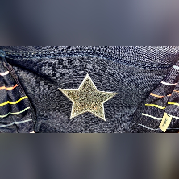 NEW Gap Kids Large Navy Backpack with Silver Glitter Star & Stripes - Picture 6 of 6